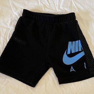 24M Nike Kids Black Shorts with Blue Logo